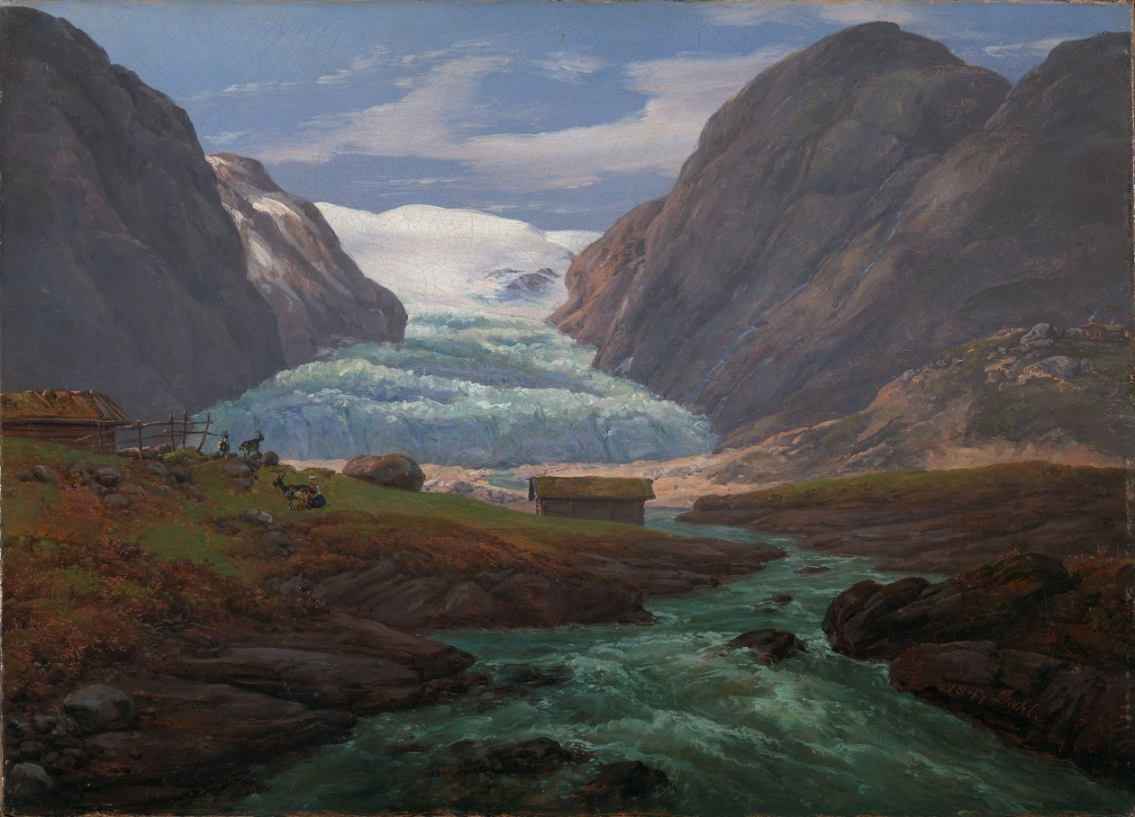 Blick auf Nigardsbreen in Jostedalen von Johan Christian Dahl