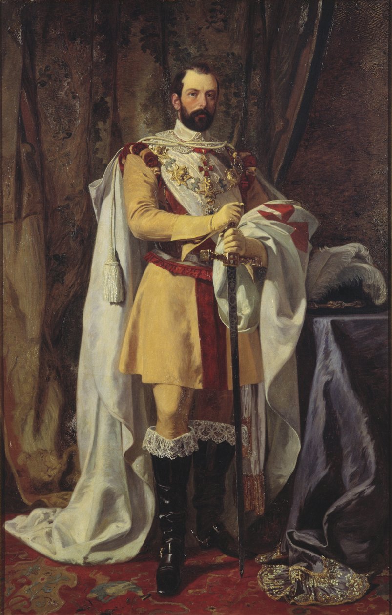 Porträt von König Karl XV. von Schweden (1826-1872) von Johan Fredrik Hockert