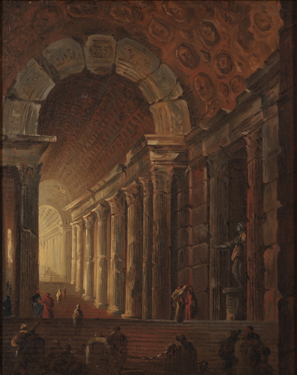 Eine gewölbte Treppe, ca. 1783 von Johan Gottlob Brusell