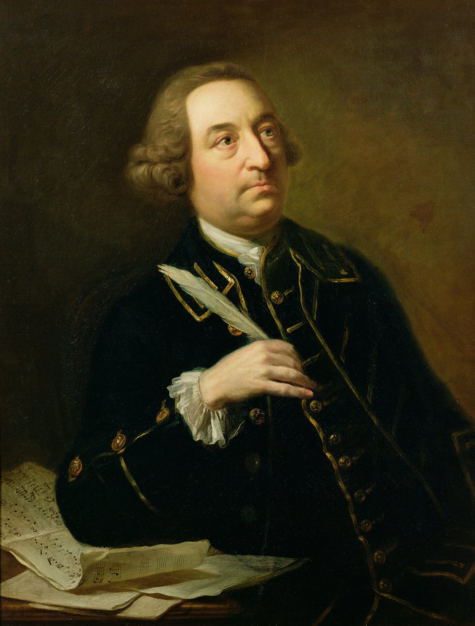 Porträt von John Christopher Smith, Musiker und Amanuensis von Händel von Johan Joseph Zoffany