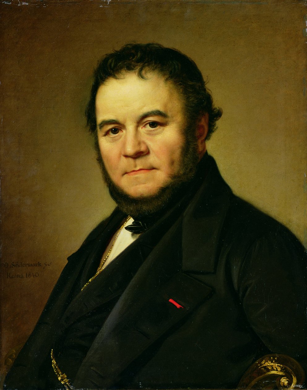 Porträt von Marie Henri Beyle, bekannt als Stendhal (1783-1842), 1840 von Johan Olaf Sodermark