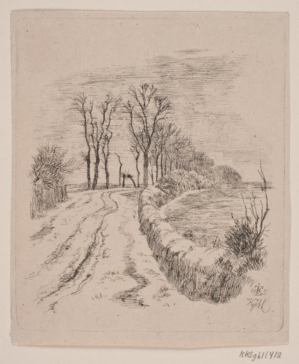 Allee bei Vallø von Johan Thomas Lundbye