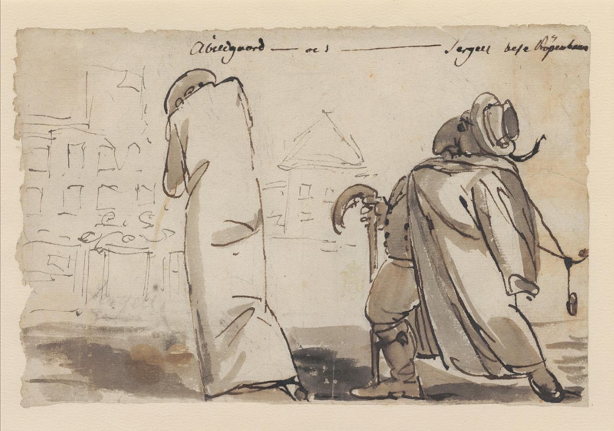 Abildgaard und Sergell besuchen Kopenhagen von Johan Tobias Sergel
