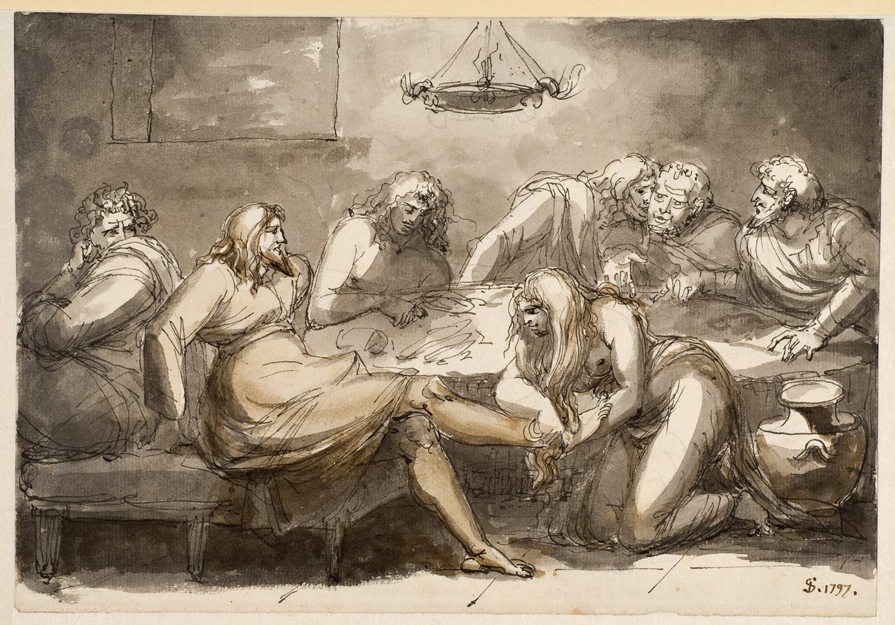 Christi Fußwaschung von Johan Tobias Sergel