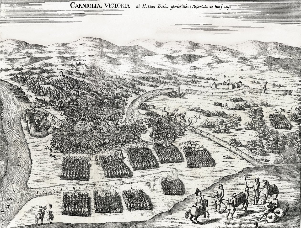 Die Schlacht von Sisak von Johann Weikhard von Valvasor