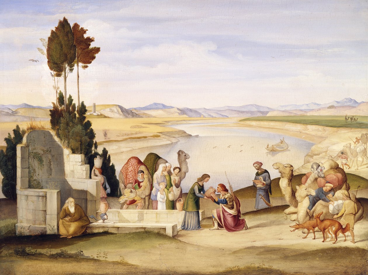 Rebekka und Elieser am Brunnen von Johann Anton Ramboux