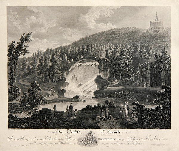 Teufelsbrücke, graviert von J. Schroeder von Johann August (after) Nahl