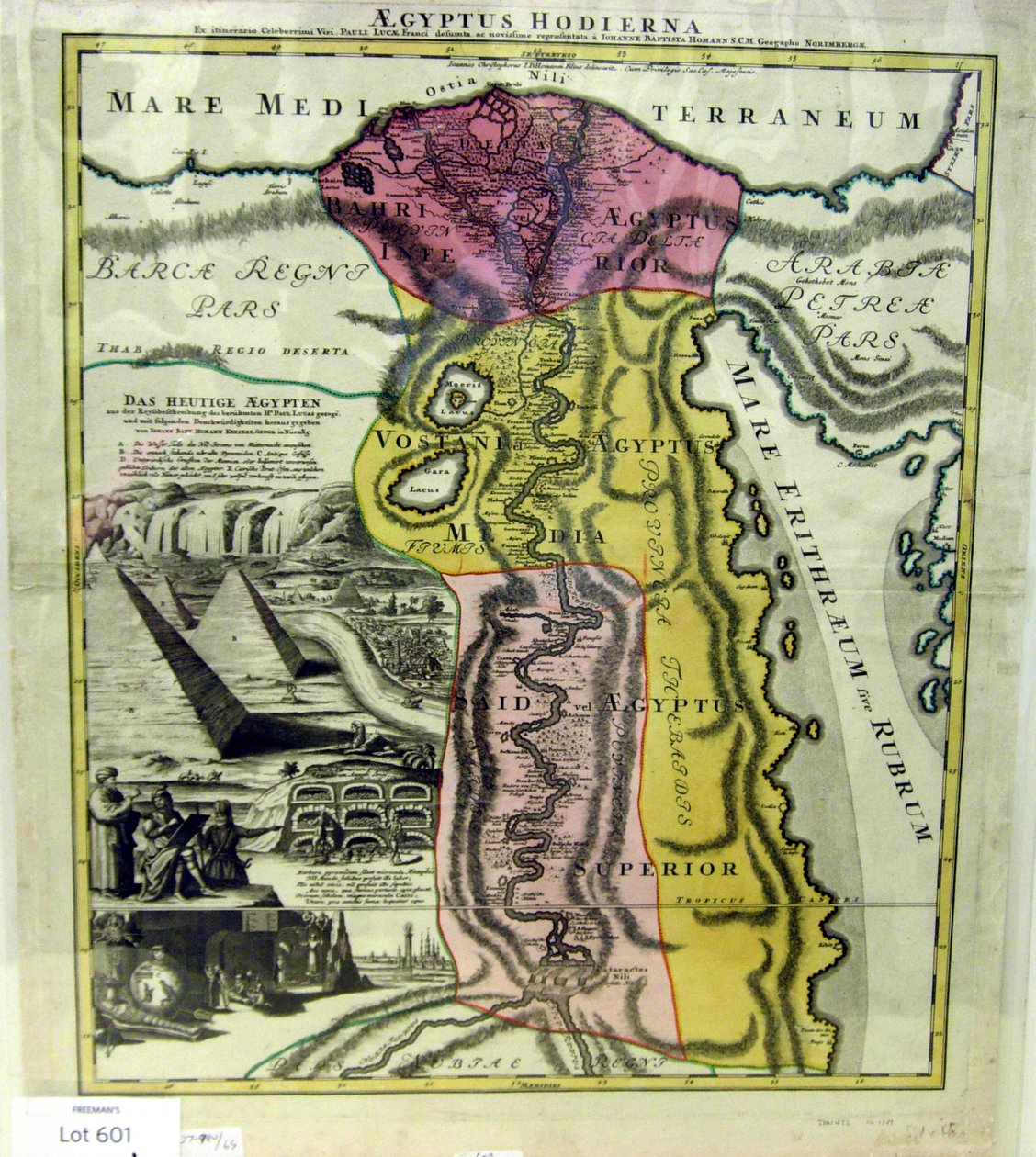 Aegyptus Hodierna, Karte von Ägypten, ca. 1720 von Johann Baptista Homann