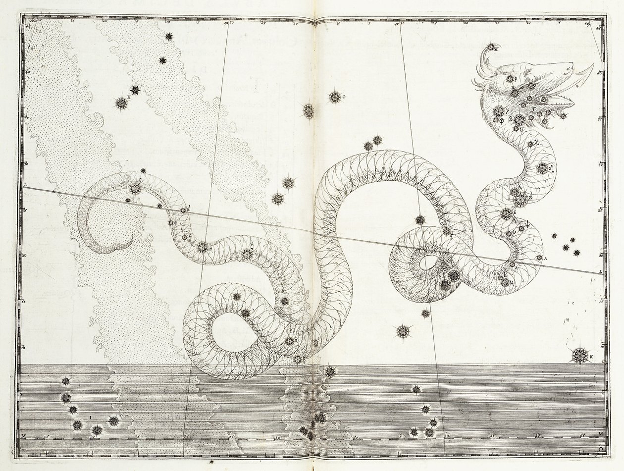 Konstellation von Serpens Caput und Serpens Cauda, ca. 1603 von Johann Bayer