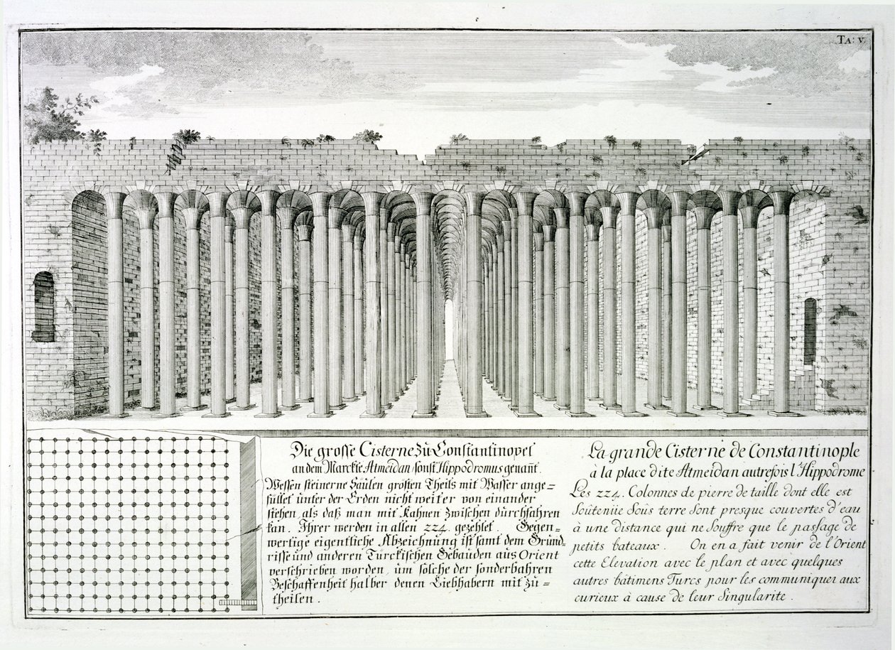 Zisterne unter dem Hippodrom, Konstantinopel, Türkei, aus 