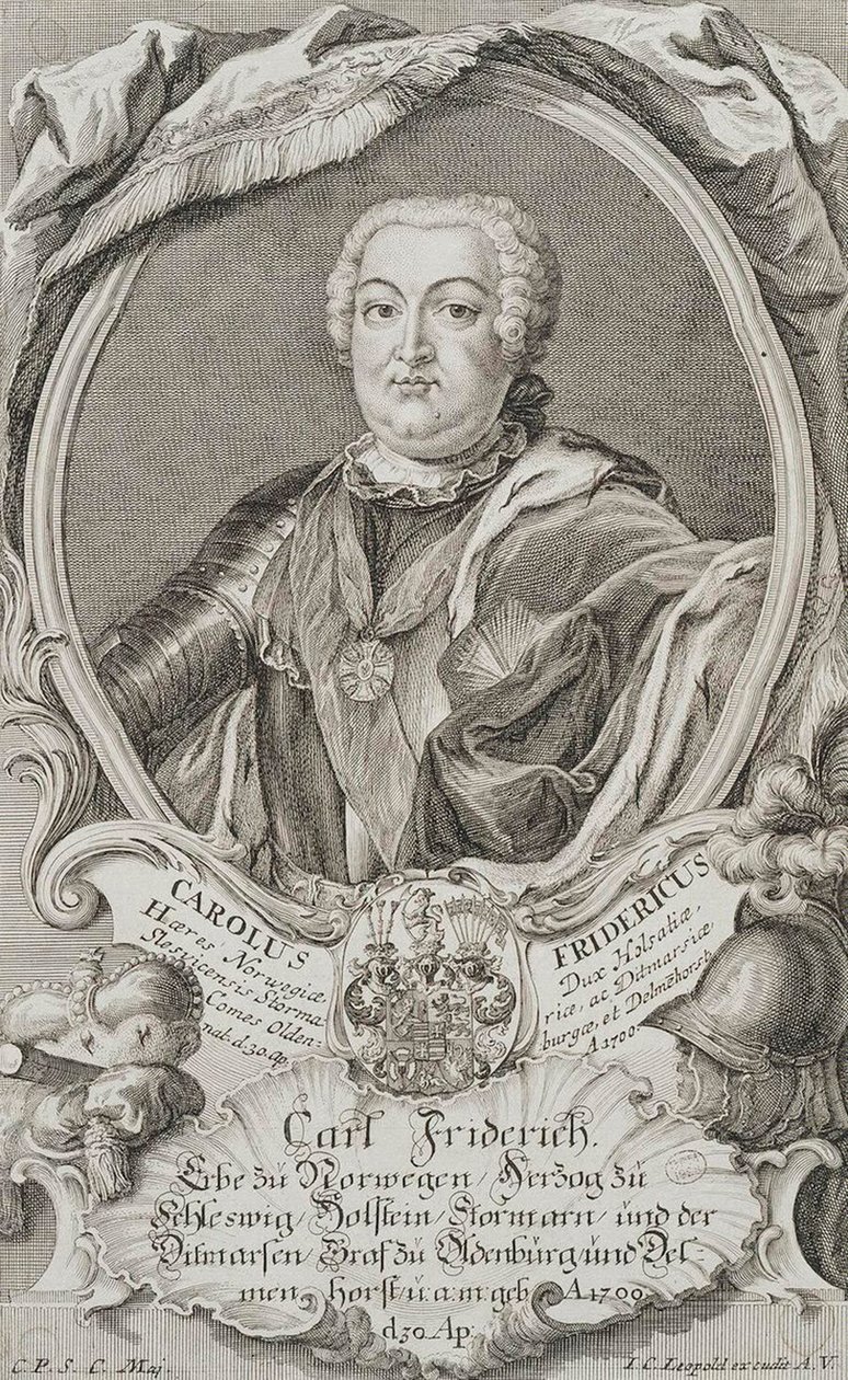 Porträt von Herzog Karl Friedrich von Holstein-Gottorp, Mitte des 18. Jahrhunderts von Johann Christian Leopold