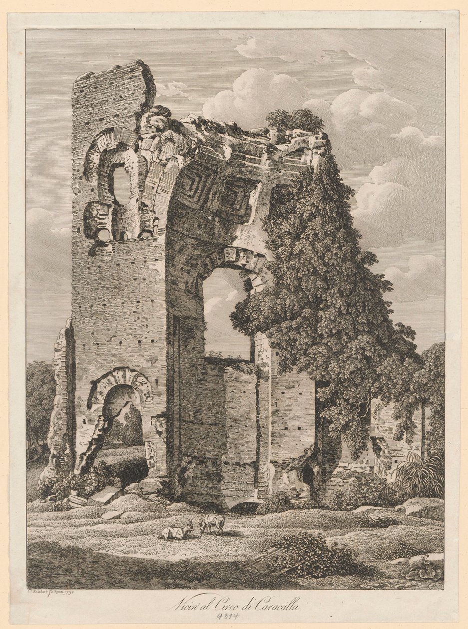 Landschaft - in der Nähe des Circus des Caracalla von Johann Christian Reinhart