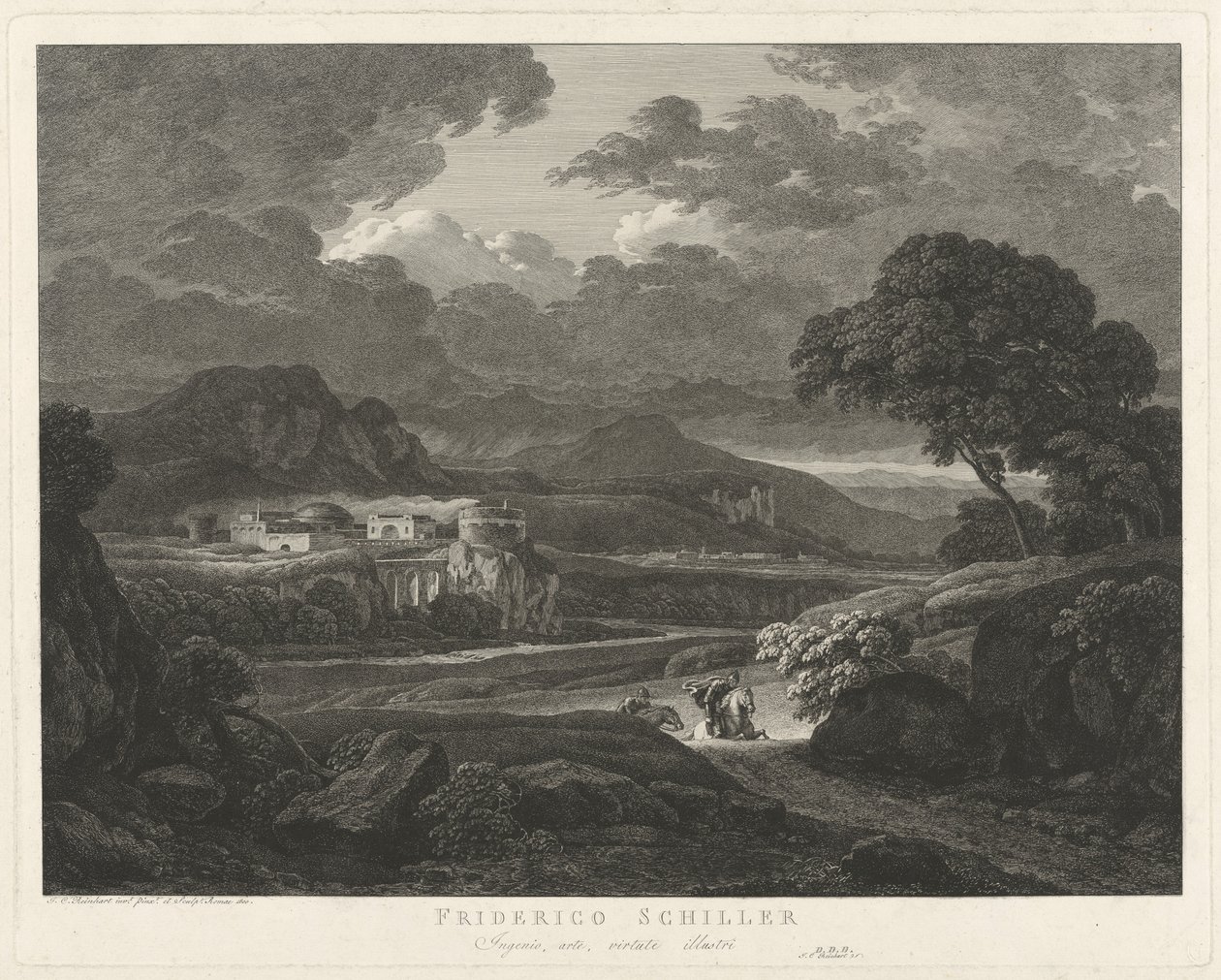 Die große heroische Landschaft, Schiller gewidmet von Johann Christian Reinhart
