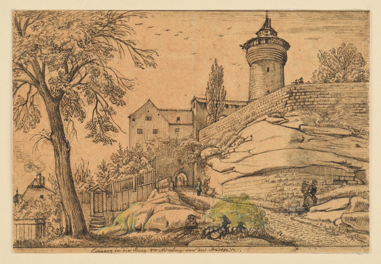 Der Eingang zur Burg in Nürnberg von der Stadtseite von Johann Christoph Erhard