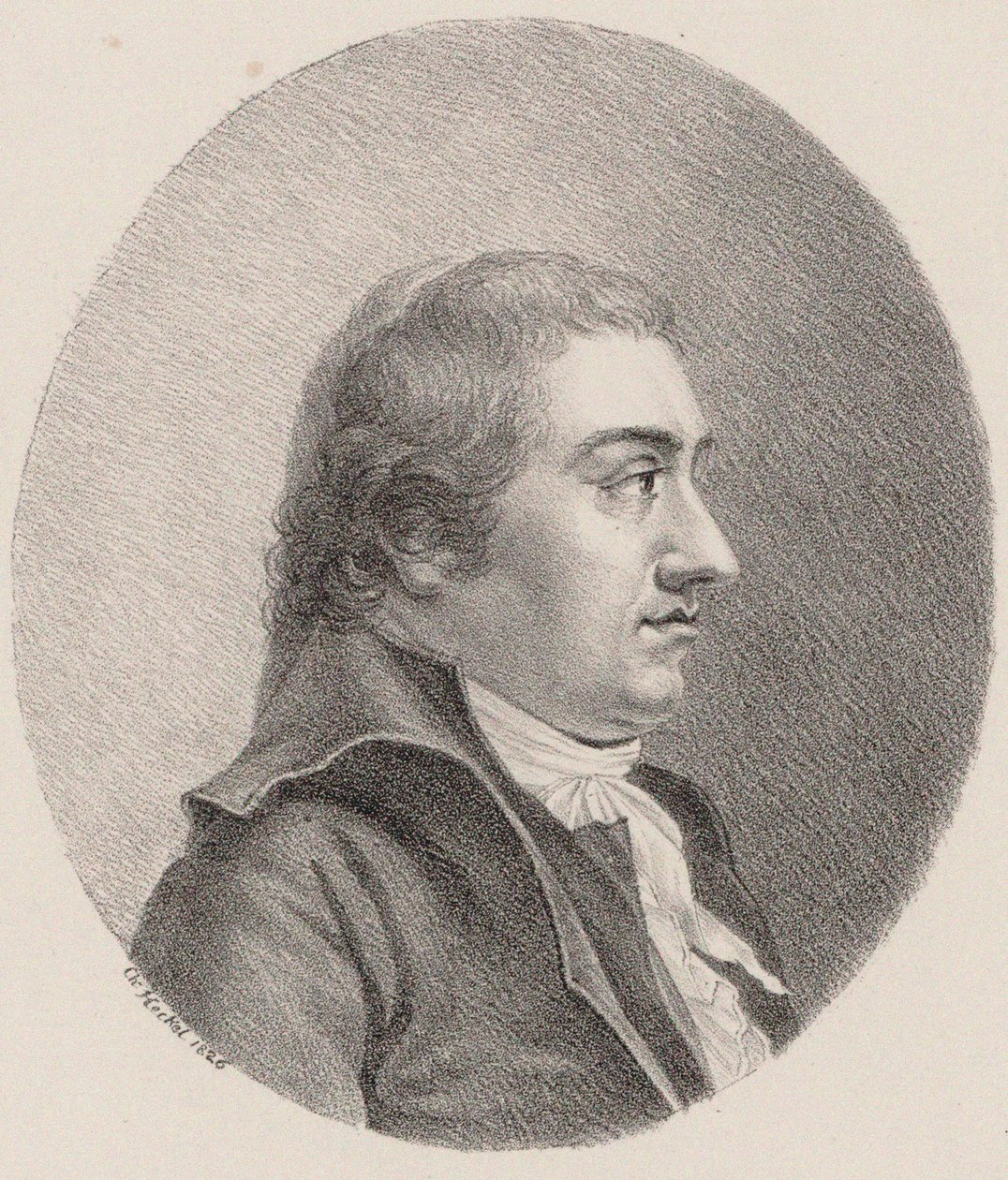Porträt des Komponisten Johann Rudolf Zumsteeg 1760-1802, 1826 von Johann Christoph Heckel