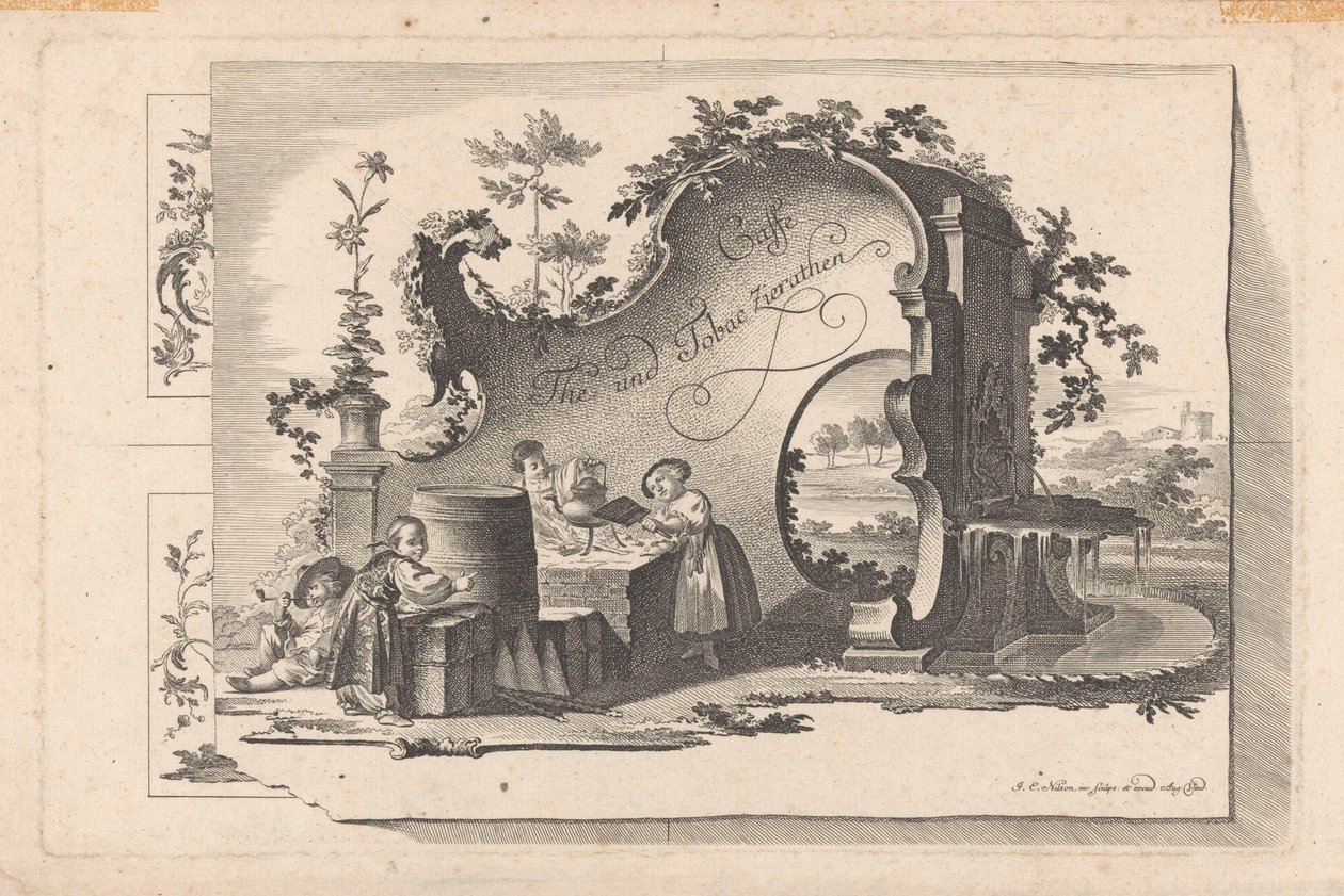 Kaffee- und Teehaus Caffe The und Tobac Zierathen von Johann Esaias Nilson