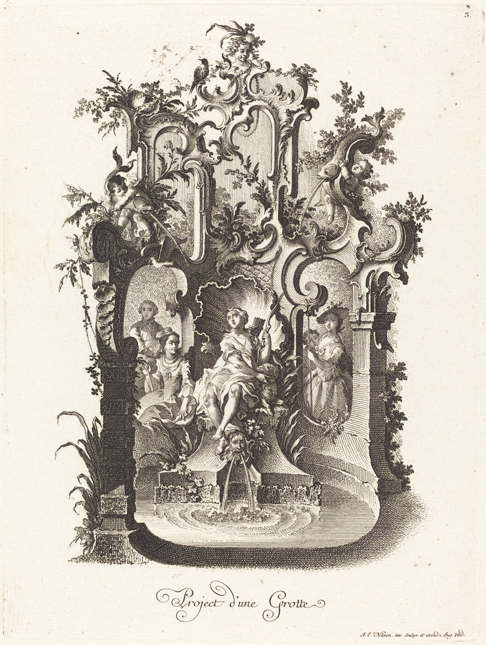 Plan für eine Grotte von Johann Esaias Nilson