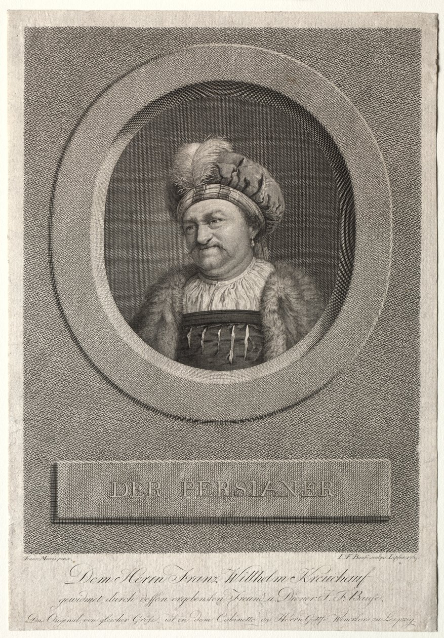 Der Perser - Porträt von Franz Wilhelm Kreuchauf von Johann Friedrich Bause