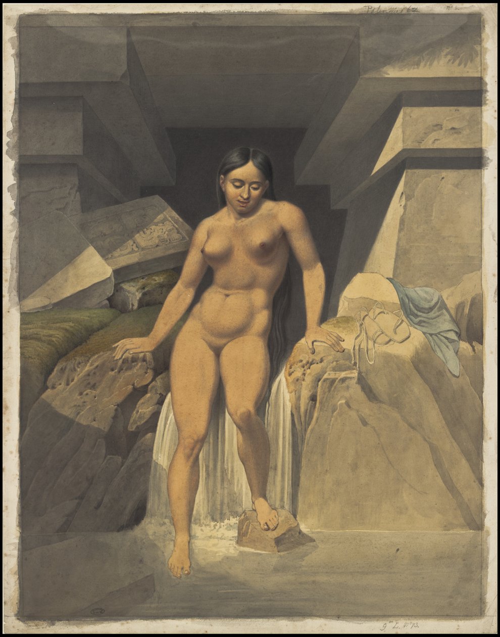 Eine Sammlung von Waldecks Originalkunstwerken aus Mesoamerika, Box 15 von 22 von Johann Friedrich Maximilian von Waldeck