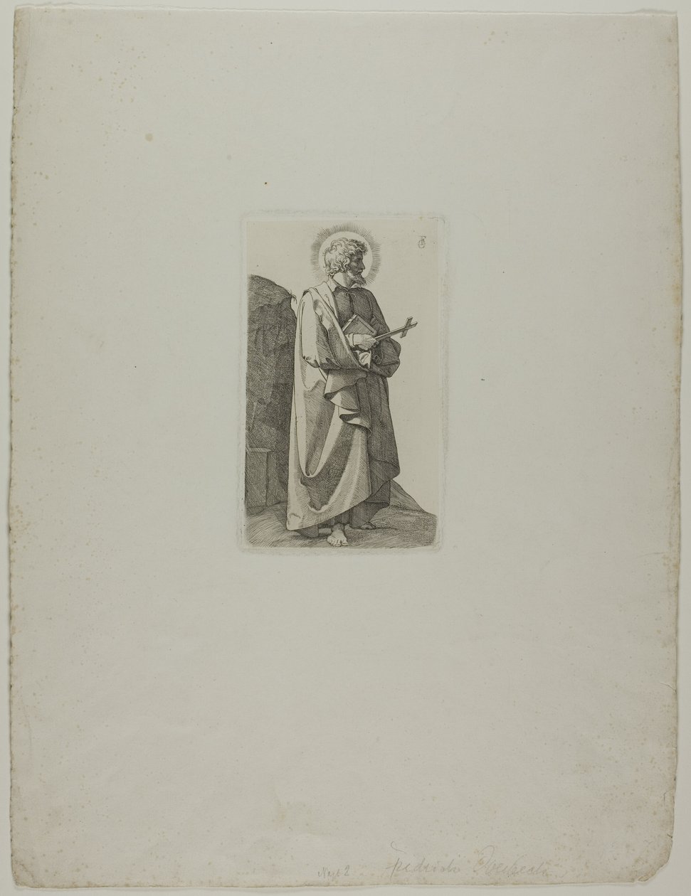 Heiliger Philipp Neri mit Kreuz und Buch von Johann Friedrich Overbeck