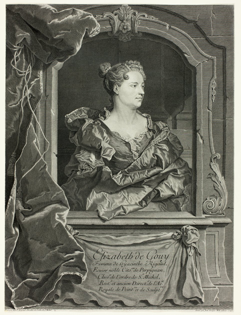 Porträt von Elizabeth de Gouy von Johann Georg Wille