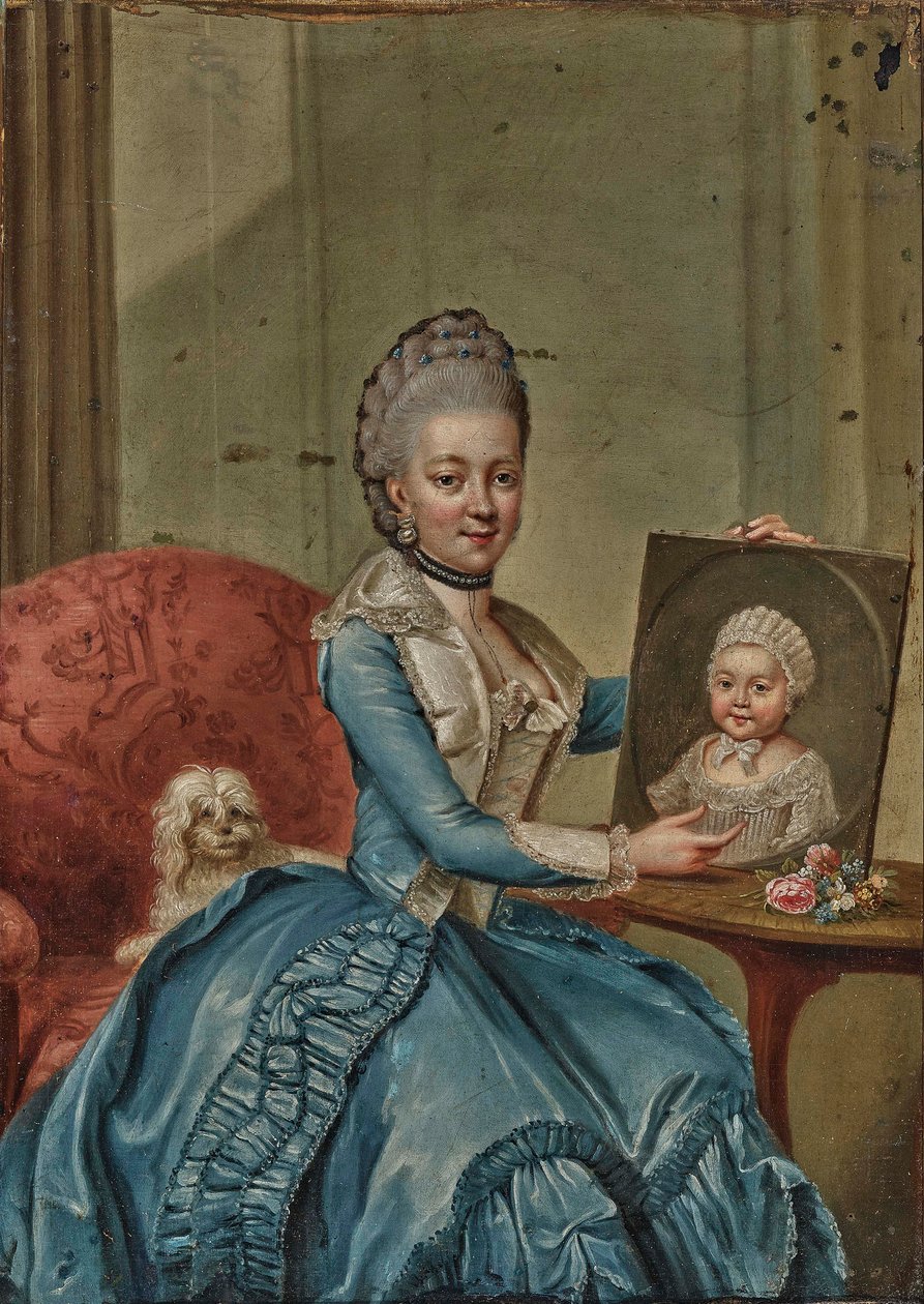 Friederike Caroline Luise von Hessen-Darmstadt 1752-1782, Herzogin von Mecklenburg-Strelitz von Johann Georg Ziesenis the Younger