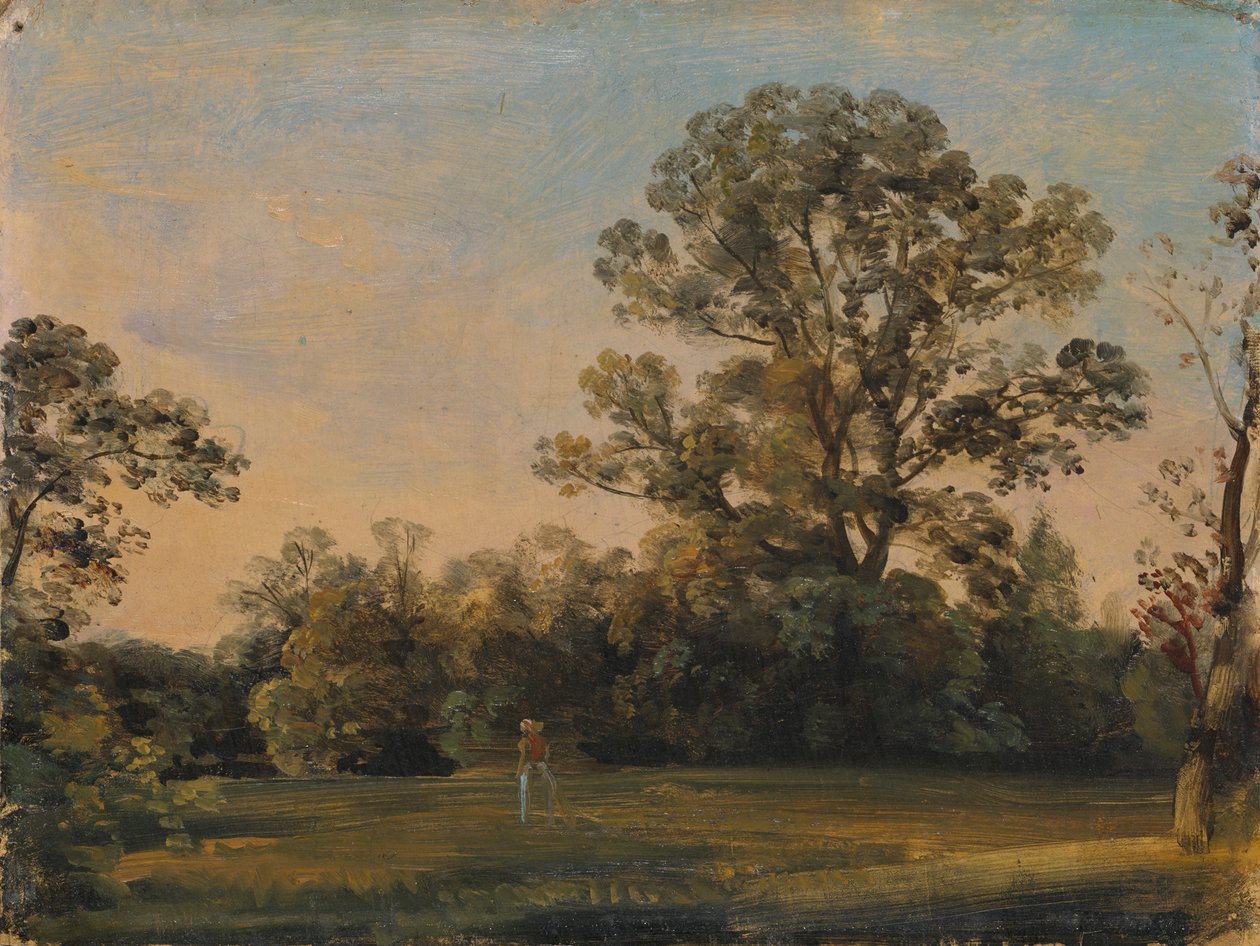 Parklandschaft am frühen Morgen von Johann Georg von Dillis