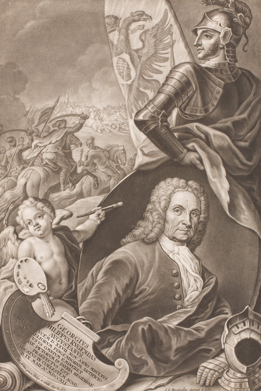 Porträt von Georg Philipp Rugendas 1666-1742, ca. 1745 von Johann Gottfried Haid