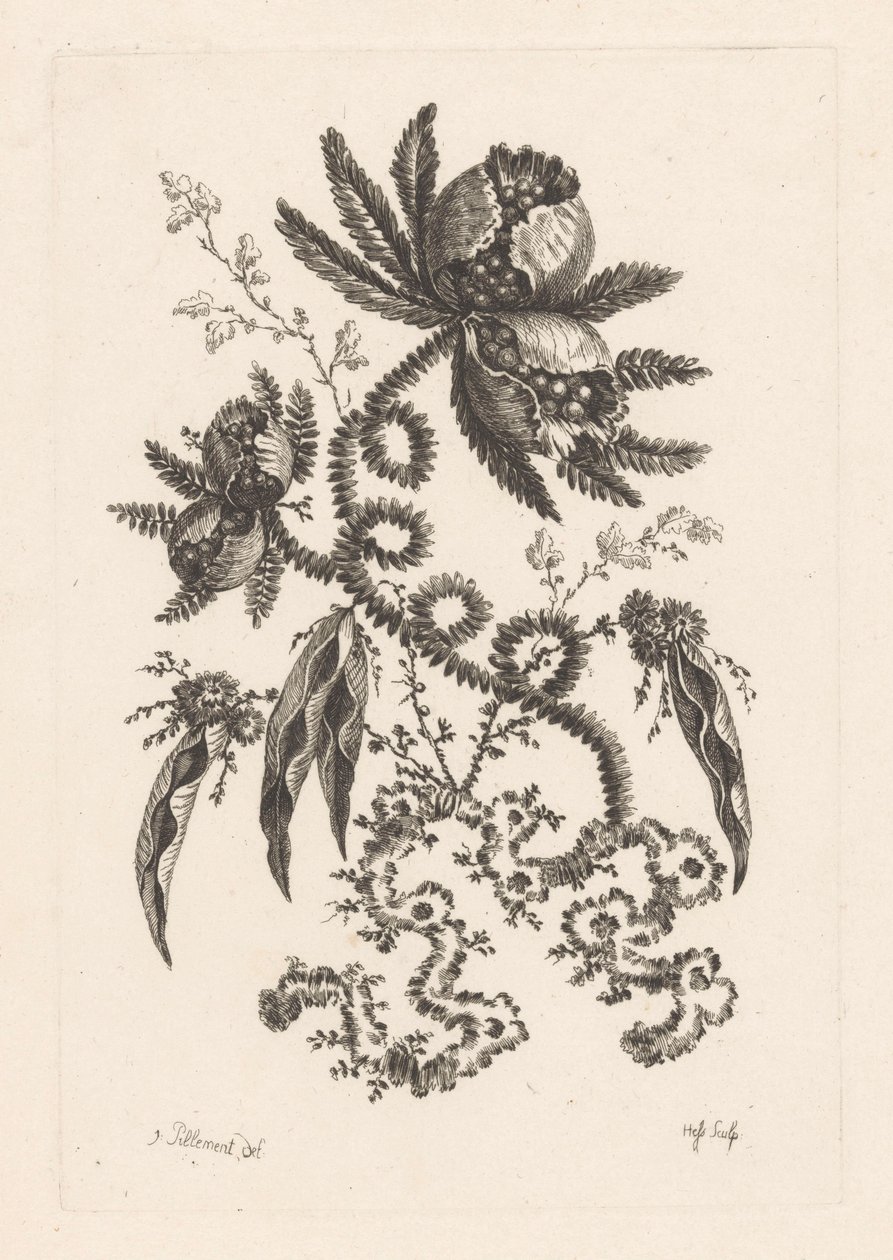 Blumen mit Beeren von Johann Heinrich  Hess