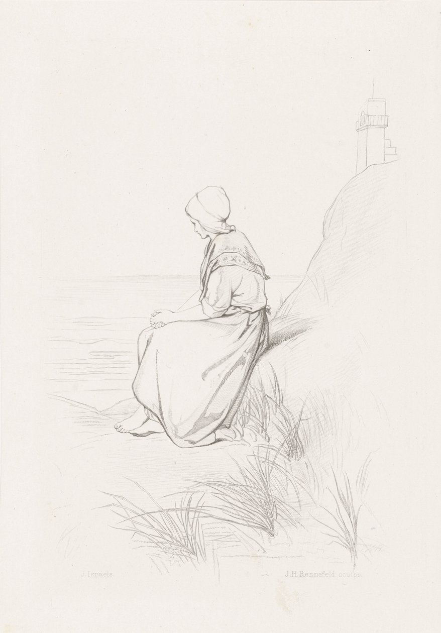 Mädchen in den Dünen (Die Kinder des Meeres) von Johann Heinrich Maria Hubert Rennefeld