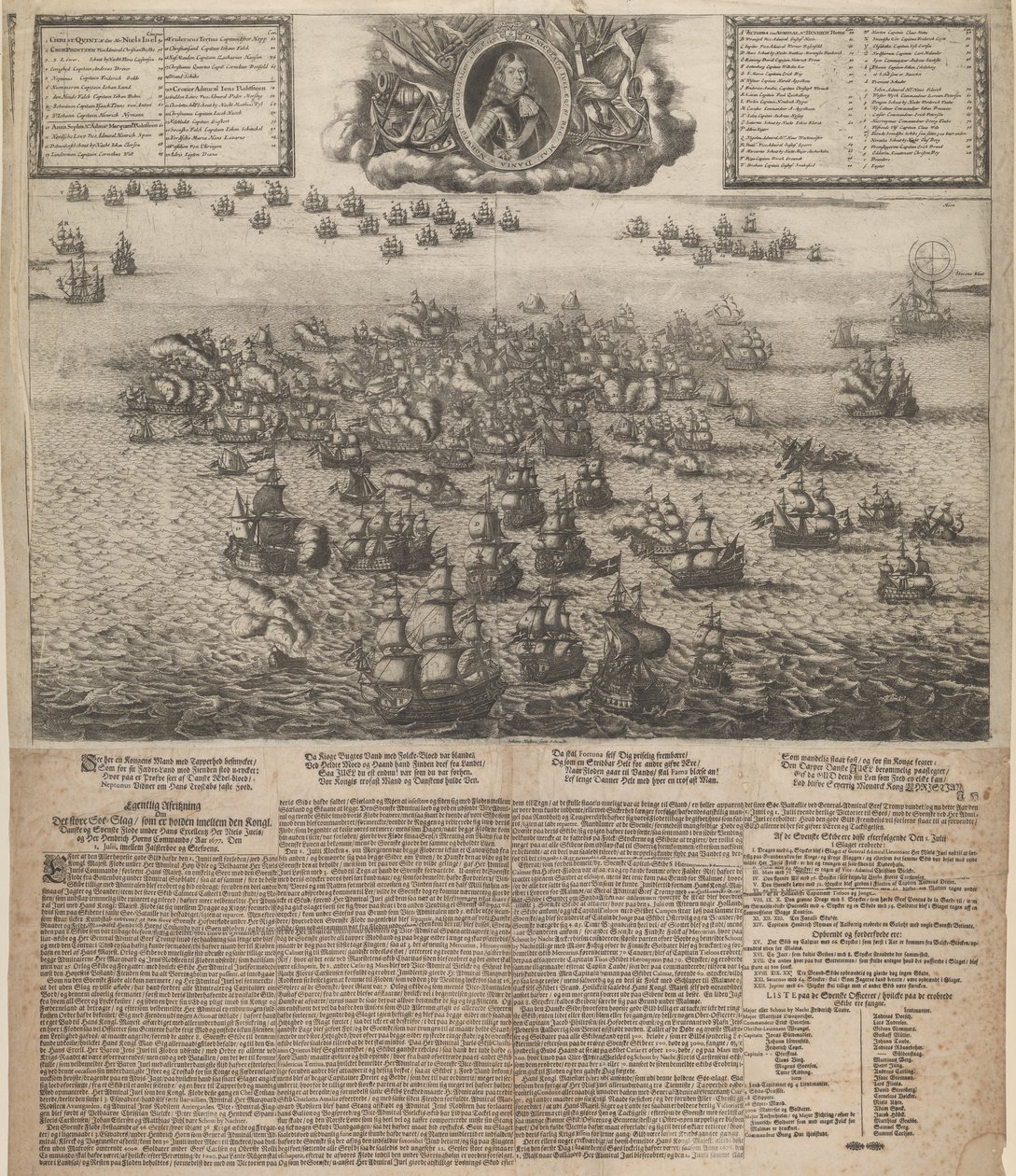 Schlacht bei Køgebucht im Juli 1677 von Johann Husman