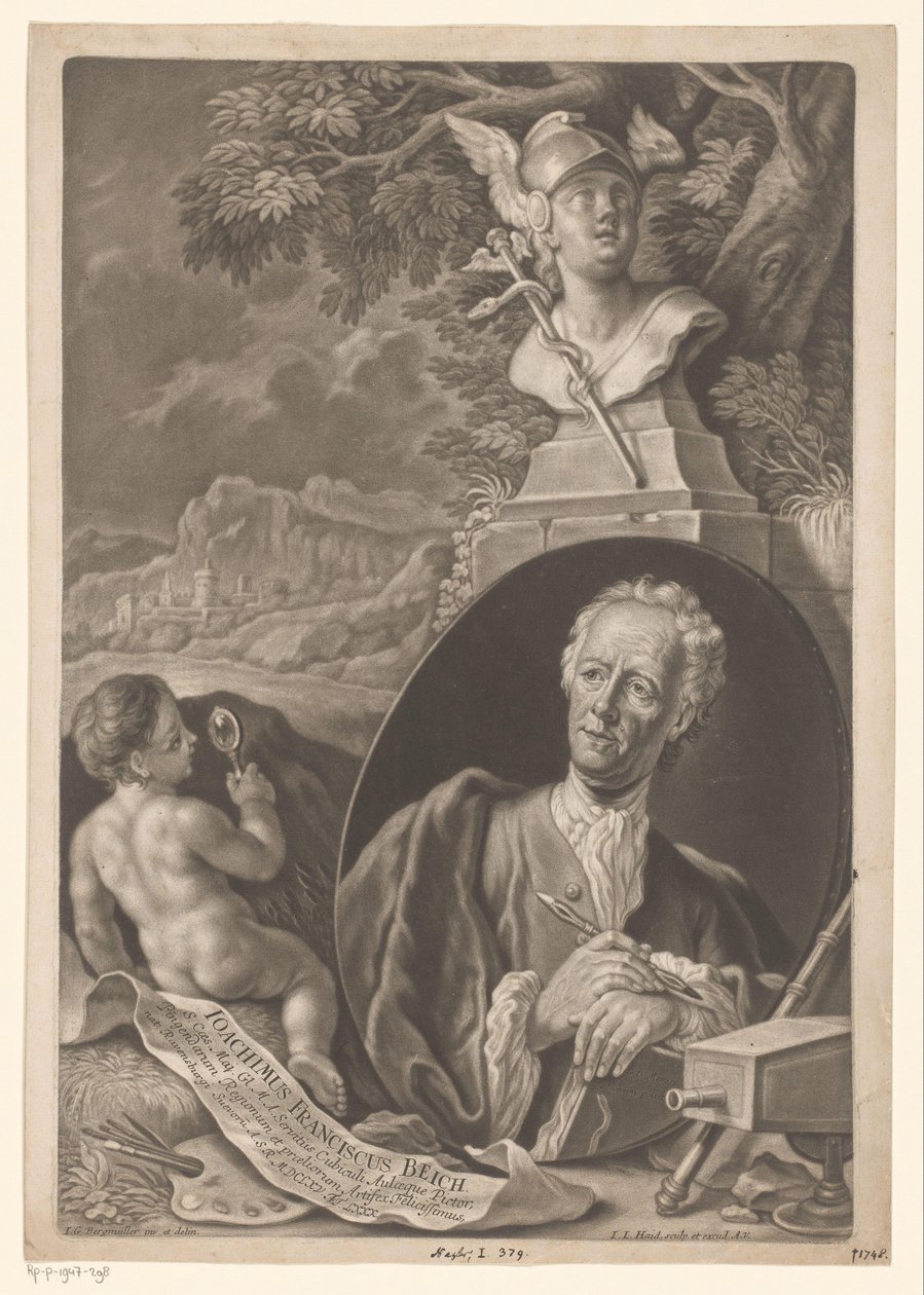 Porträt von Joachim Franz Beich im Alter von 80 Jahren von Johann Jacob Haid