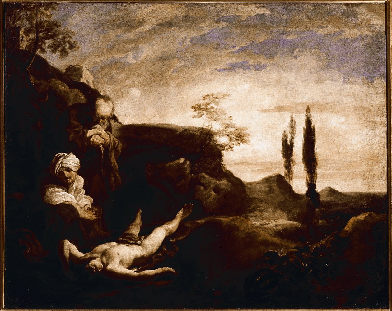 Abel weint bei seinen Eltern von Johann Liss