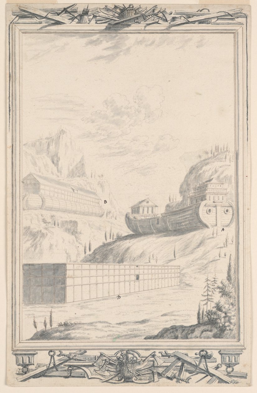 Studie für Noahs Arche, Tafel 40, Physica Sacra von Johann Melchior Füssli