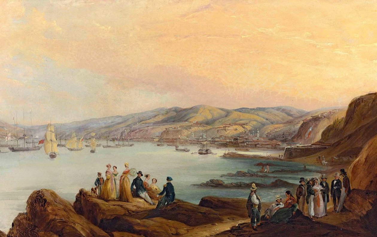 Caleta el Membrillo, Valparaíso oder Figuren von Valparaíso von Johann Moritz Rugendas