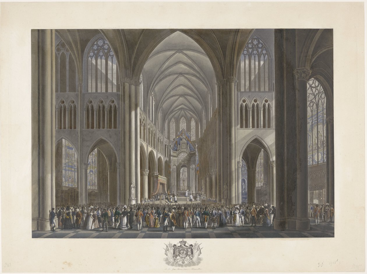 Segnung von König Wilhelm I. in der St.-Gudula-Kathedrale in Brüssel am 21. September 1815 von Johann Nepomuk Gibèle (possibly)