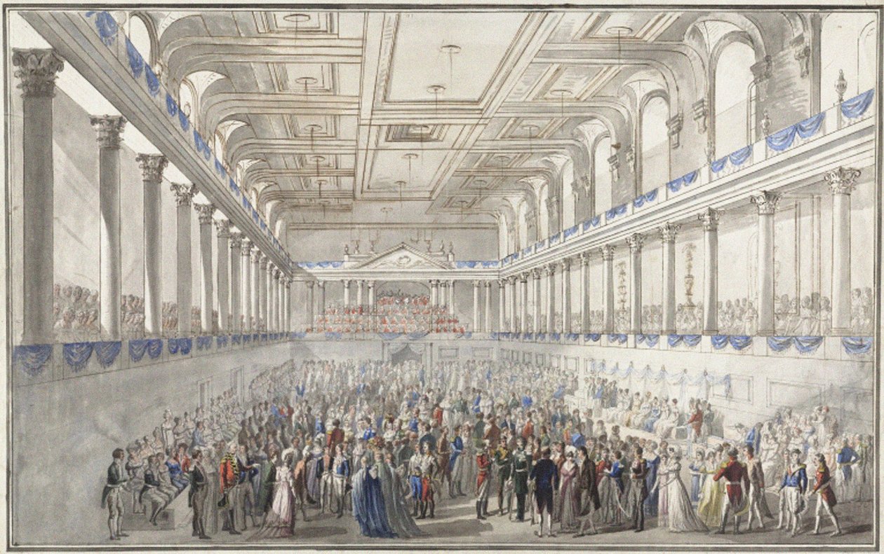 Redoute paré während des Wiener Kongresses am 9. Oktober 1814, um 1815 von Johann Nepomuk Hoechle