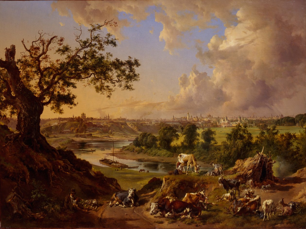 Blick auf Moskau von den Sperlingsbergen, 1837 von Johann Nepomuk Rauch