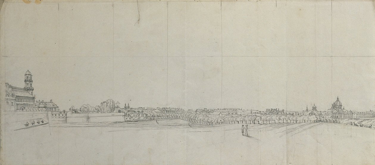 Blick über die südlichen Vorstädte von Wien von Johann Peter Krafft