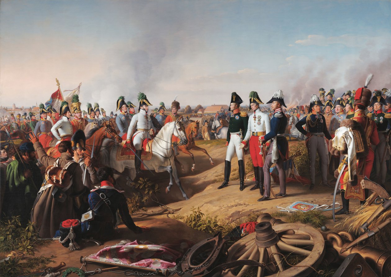 Siegeserklärung nach der Schlacht von Leipzig, 1813 von Johann Peter Krafft