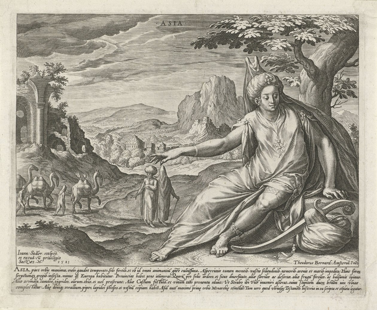 Asien (Die vier Erdteile) von Johann Sadeler (I)