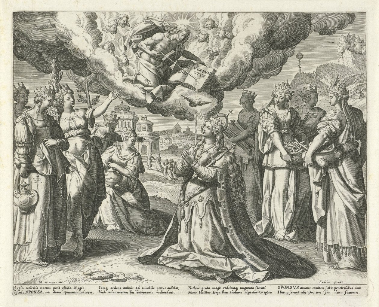 Christus gibt sein Blut seiner Braut (Hohelied Salomos) von Johann Sadeler (I)