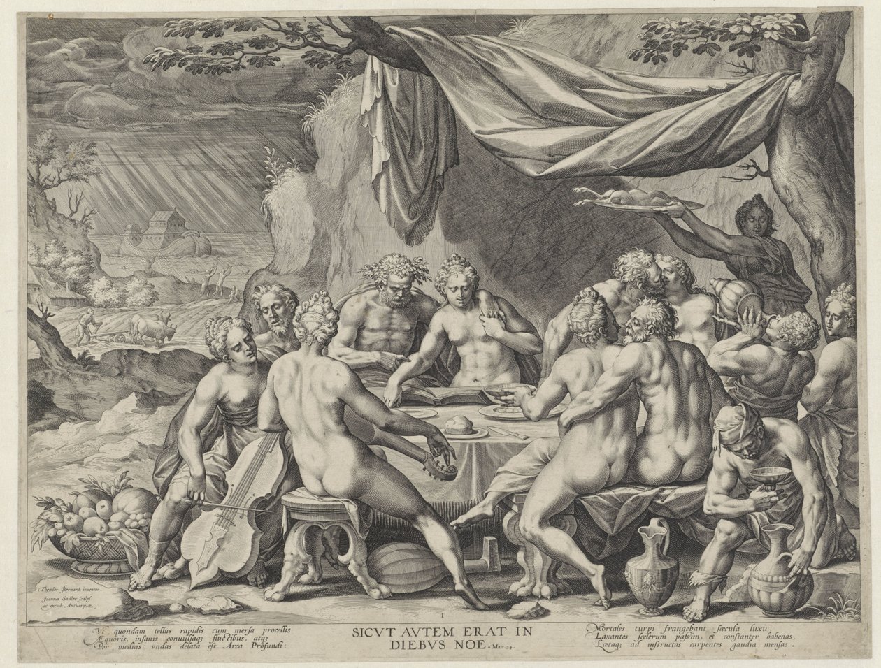 Die sündige Menschheit vor der Sintflut von Johann Sadeler (I)