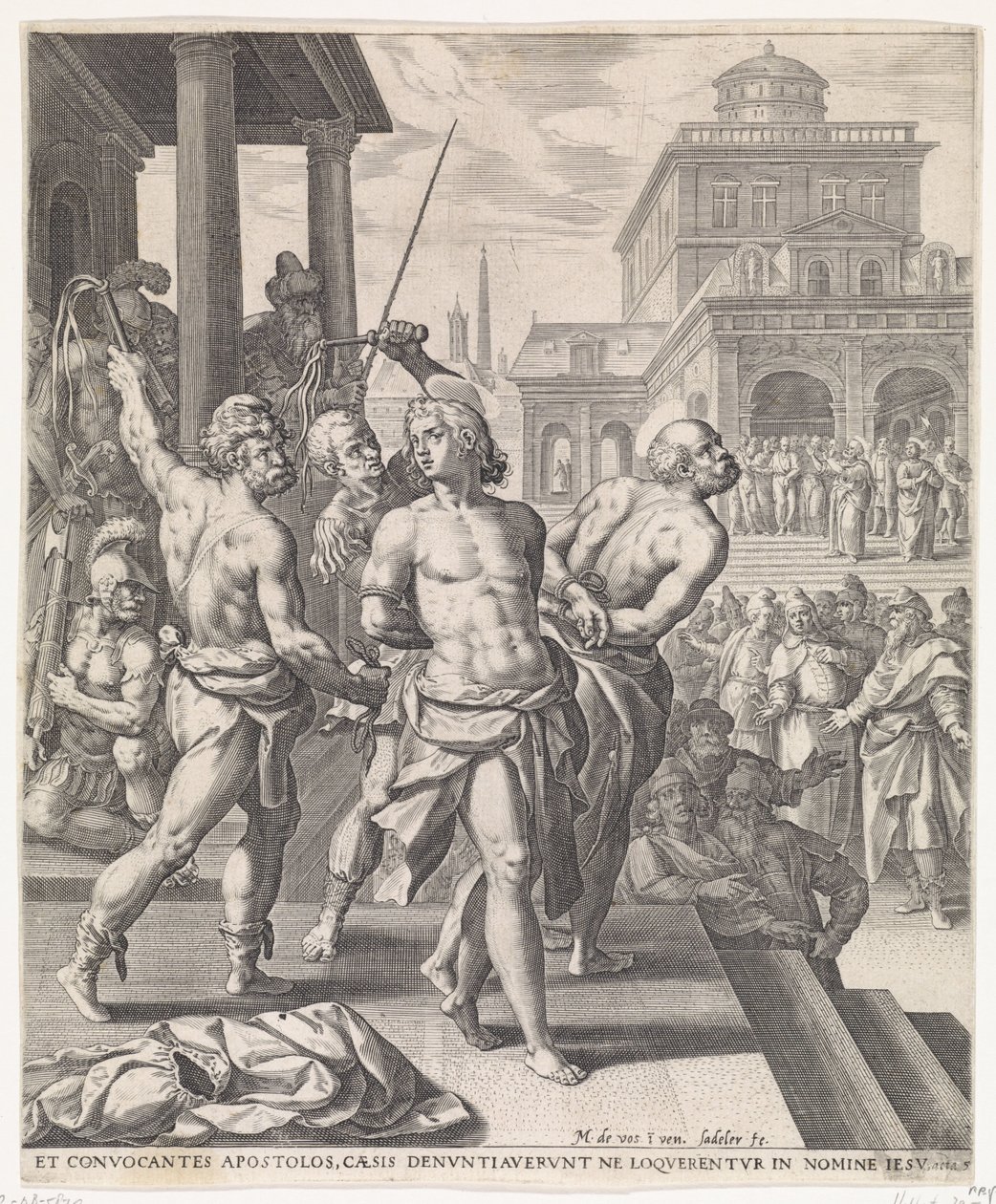 Geißelung der Apostel von Johann Sadeler (I)