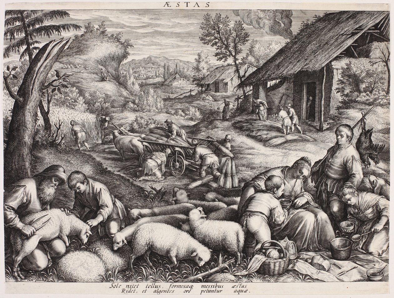 Der Sommer – Aestas (Die vier Jahreszeiten) von Johann Sadeler I
