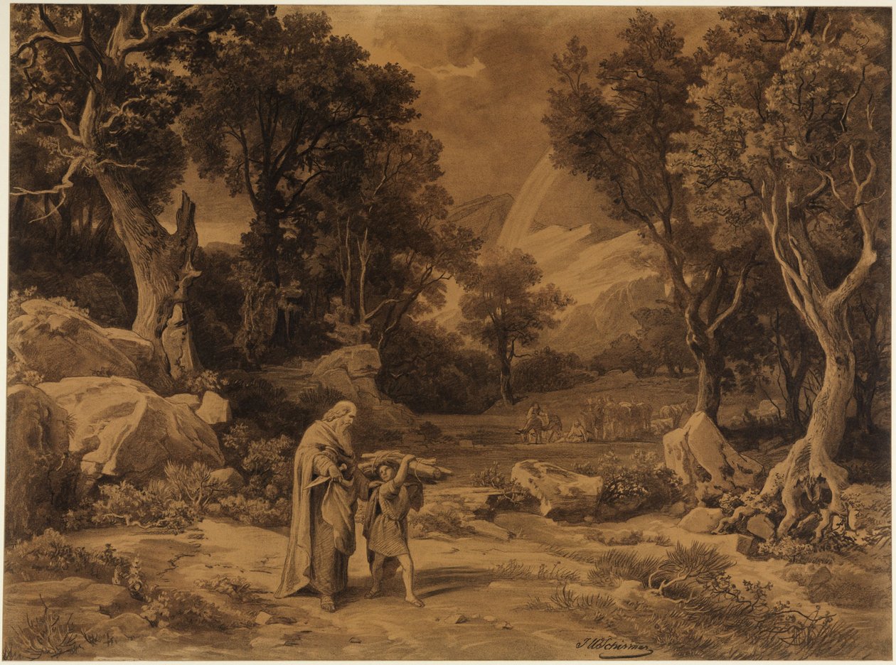 Der Gang zum Opfer (1. Mose 22, 6) von Johann Wilhelm Schirmer