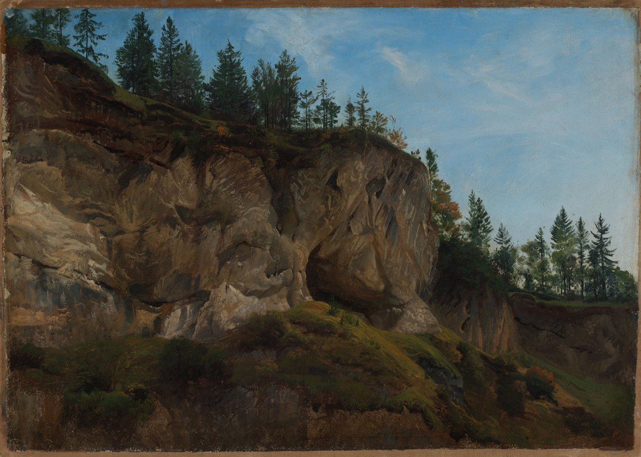 Felsabhang in der Schweiz von Johann Wilhelm Schirmer
