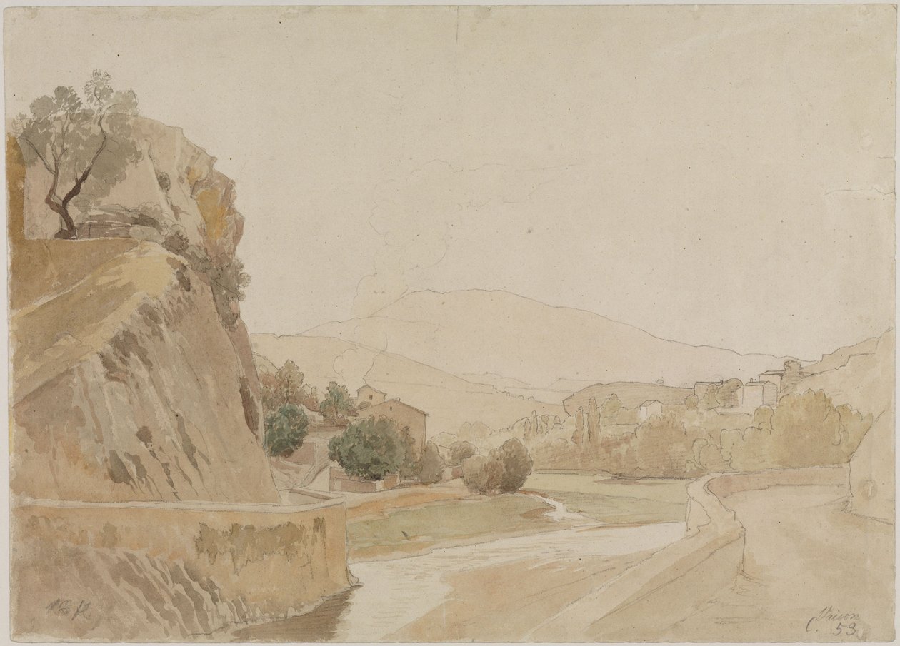 Landschaft bei Vaison in Südfrankreich von Johann Wilhelm Schirmer