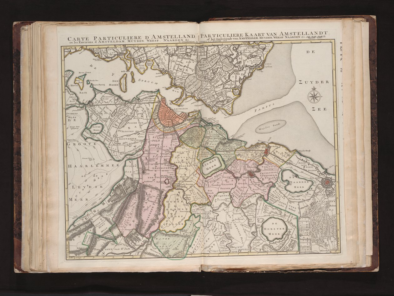 Besondere Karte von Amstelland oder die Umgebung von Amsterdam, Muyden, Weesp, Naarden von Johannes Condet