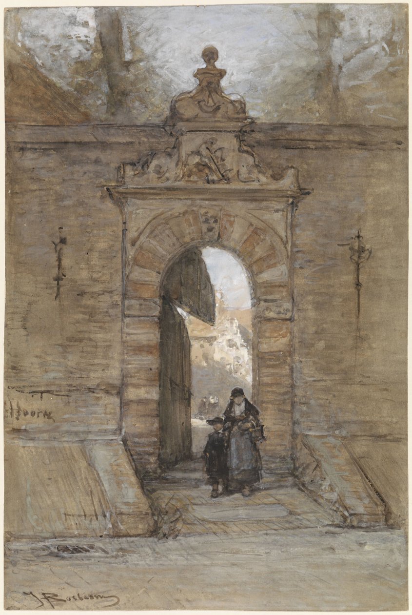 Sint-Jorispoort im Doelengebäude in Hoorn von Johannes Bosboom
